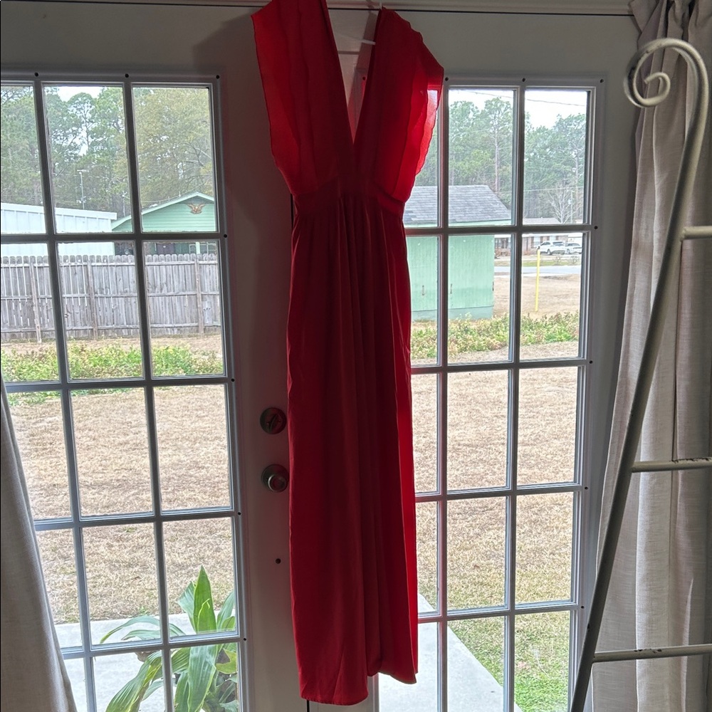 Red vacay dress